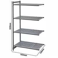 CAMBRO | Camshelving® - Basics Plus - Dodatni stalak - 1023 mm - Sa 4 perforirane police
