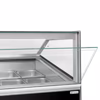 Ice Cream Display Freezer | ADAM - 1200mm - Ventilated cooling - with LED lighting - for 12 x 5 litres Napoli pans or 8 x 7 litres - Black