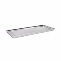 Pladanj za izlaganje / posluživanje - nehrđajući čelik (AISI 304) - s rubom - 768x268 mm - Visina: 40 mm