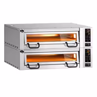 Electric Deck Pizza Oven Power - Twin Deck - Refractory Stone Deck - 9+9 x Ø 34cm (13.4") - Touchscreen Controls