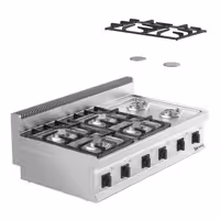 Plinsko kuhalo - Linija 700 - 1200x700x430 mm - 36 kW - 6 plamenika - nadpultni