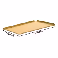 (5 kom) Prezentacijski pladanj - Aluminij - 700x100x10 mm - šampanj