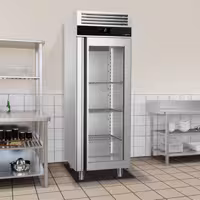 Szafa chłodnicza PREMIUM – stal nierdzewna – 700 L – z 1 drzwiami szklanymi