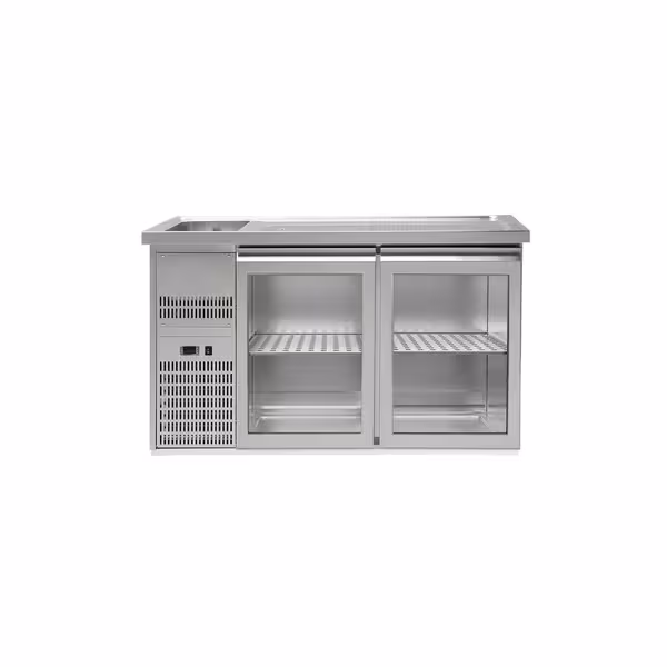 Pivski štand Premium PLUS - 1550x700 mm - 2 staklena vrata