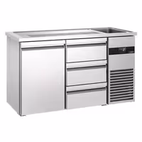 Direct Draw Beer Dispenser / Kegerator PREMIUM - 1550x700mm - 1 Solid Door & 3 Drawers