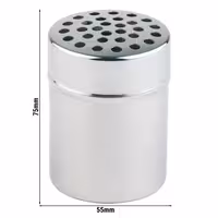 (6 Stück) Käse- & Gewürzstreuer - Edelstahl - 150ml - Höhe: 75mm