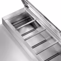 Stół przygotowawczy ECO – 1360 mm – na 7x GN 1/3 – z 1 drzwiami i 2 szufladami