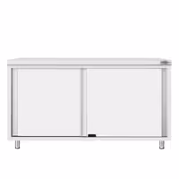 Armário de Trabalho em Aço Inoxidável ECO - 1600x700mm - com portas de correr