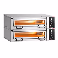 Electric Deck Pizza Oven Power - Twin Deck - Refractory Stone Deck - 6+6 x Ø 34cm (13.4") - Mechanical Controls - up to 450°C