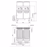 Cuiseur à pâtes à gaz – 80 litres – 24 kW