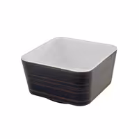 (6 adet) Kase - UNIVERSAL - Melamin - 0,6L - köşeli - 130x130mm - Derinlik:70mm - Eiche kahverengi / Kahverengi