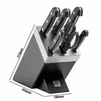 ZWILLING | GOURMET SharpBlock - önélező késblokk - 7 részes - fekete