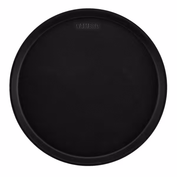 (12 adet) CAMBRO | CAMTREAD® - Fiberglas tepsi - yuvarlak - ø 355mm - yüksek profil - siyah