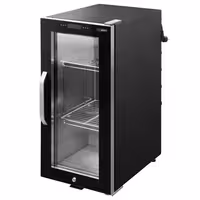 Professzionális Dry Aging húsérlelő hűtőszekrény - 395x631 mm - 1 üvegajtóval - fekete - 87 l