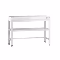 Rozsdamentes acél munkaasztal PREMIUM - 1000x800 mm - alsó polccal & lábösszekötővel