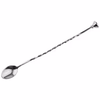 (6 adet) Barlöffel - Paslanmaz Çelik - Burgulu Saplı - Uzunluk 270mm