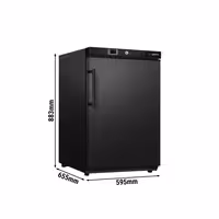Compact Commercial Upright Fridge ECO - 115L - Single Door - Black