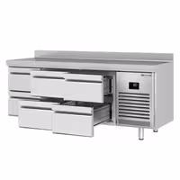 Aukstuma galds PREMIUM PLUS - 1960x600 mm - 385 l - ar 6 atvilktnēm - Ar apmali