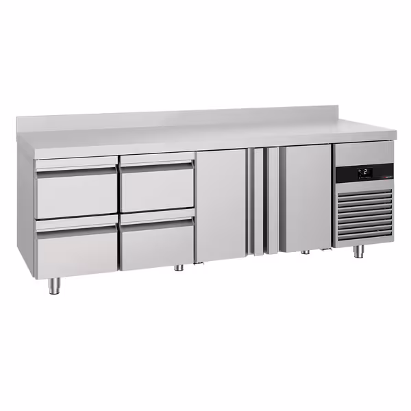 Kühltisch PREMIUM - 2330x700 mm - 632 l - ventileeritud jahutus - koos 2 uksega - Tagaserv
