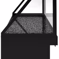 Warmhaltetheke TORONTO - 1800mm - schwarze Front - beheizte Platte