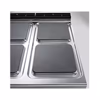 Električni štednjak - Linija 900 - 2 -os. - 400x900x965 mm - 7 kW - 2 ploče - samostojeći - otvoreni ormarić