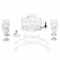Commercial Wine Dispenser - 4L - White - incl. 4 Wine Glasses