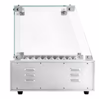 Commercial Hot Dog Roller Grill - 9 Rollers - with Glass Cover