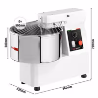 Spiralna miješalica za tijesto - 53 l / 44 kg - 1 brzina - s fiksnom posudom - s mehaničkim timerom - 400 V - za pizzu i kruh