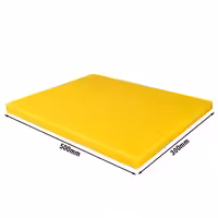Neslīdošs griešanas dēlis - 300x500 mm - Biezums: 20 mm - HACCP atbilstošs - PE500 (HDPE) polietilēns - Dzeltens - Var mazgāt trauku mazgājamā mašīnā