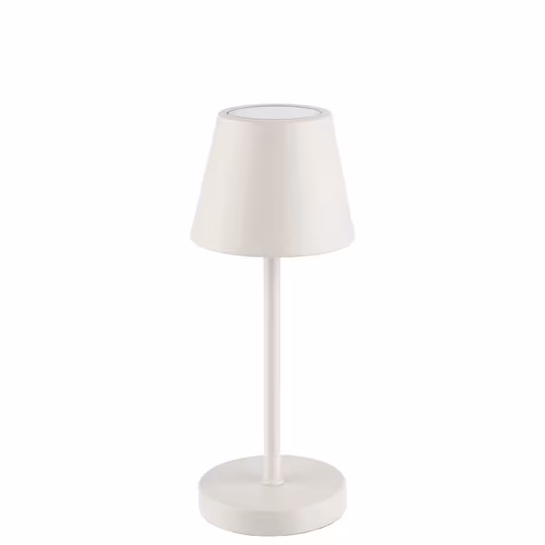 Şarj Edilebilir Masa Lambası - MERLE MICRO - 3 kademeli kısılabilir - Ø80x200mm - Whisper White