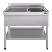 Sudoper ECO - 1000x600 mm - s donjom policom - s 1 koritom - korito desno
