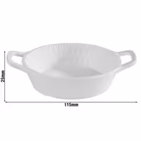 (60 adet) Kase - MINI - Melamin - 70ml - köşeli - taşıma kulplu - 115x85mm - Derinlik:25mm - Beyaz