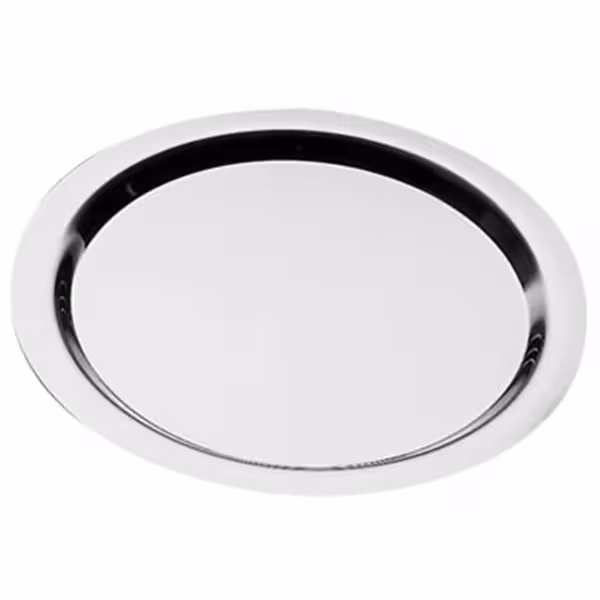 (6 Stécker) Tablett – FINESSE – rostfräi Stol – Ø 380 mm – Héicht: 20 mm