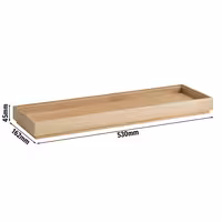 Ahşap Sunum Kutusu - VALO - köşeli - 530x162x45mm - GN 2/4 ile uyumlu - Ahşap (Meşe, yağlı) - Kahverengi