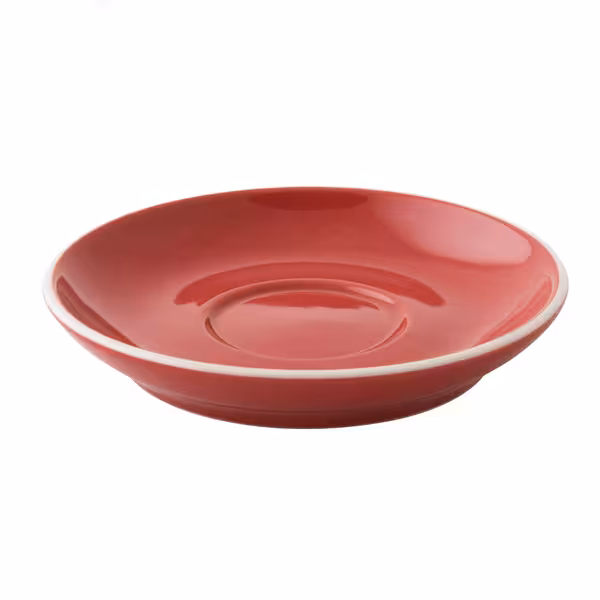 (6 kom) Colors - Tanjurić za cappuccino - Okrugli - Ø 140 mm - Crvena