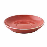(6 kom) Colors - Tanjurić za cappuccino - Okrugli - Ø 140 mm - Crvena