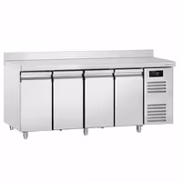 Commercial Counter Fridge ECO – 2230 × 700 mm – 4 Doors – Upstand – Modern Digital Display