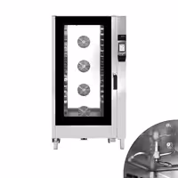 Commercial Electric Bakery Combi Oven - Touchscreen Controls - 16x EN 600x400 - 7" touchscreen - incl. Automatic washing system & Core temperature probe