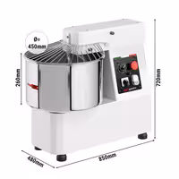 Commercial Spiral Dough Mixer - 42L / 38kg - Twin Speed - Fixed Head & Bowl - with Timer - 400V 3‑Phase