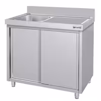 Sudoper s ormarićem ECO - inox - 1200 x 700 mm - s 1 koritom - korito lijevo