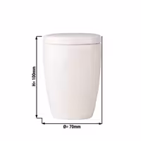 (12 pcs) LUX | Sugar Bowl - Maastricht - Porcelain - Ø 70mm - Height: 100mm - with Lid - Ivory