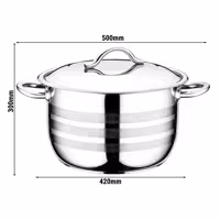 Gastro roostevabast terasest keedupott - Ø 400mm - 27,80 liitrit