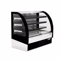 Commercial multideck display fridge - Open front - 1250mm - 365L - with 3 shelves - solid rear - incl. night blind