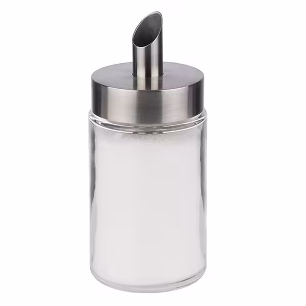 (6 tk) Suhkrudosaator - klaas/roostevaba teras - 200 ml - tilaga
