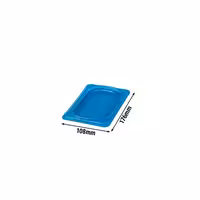 (6 szt.) CAMBRO | Pokrywa GN 1/9 SafeTrak – polipropylen – niebieska