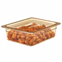 (6 komada) CAMBRO | H-PAN™ - GN ravni poklopac 1/2 otporan na toplinu - Sa drškom - Jantar