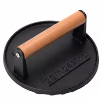 Preša za burgere – lijevano željezo – Ø 175 mm – rebrasta