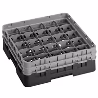 CAMBRO | CAMRACK® - Casier à verres 1/1 - 25 compartiments - avec 2 rallonges - 500x500mm - Noir
