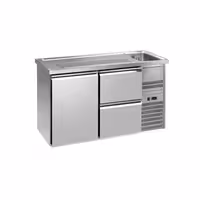 Direct Draw Beer Dispenser / Kegerator PREMIUM PLUS - 1550x700mm - Single Solid Door & 2 Drawers