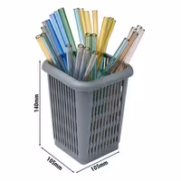 Basket - 105x105x140mm - Gri - Cam Pipet (50 adede kadar) için
